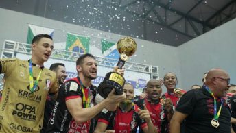 No último domingo o Joinville se sagrou tetracampeão da Supercopa Masculina de Futsal vencendo o Magnus no placar de 3 a 1.